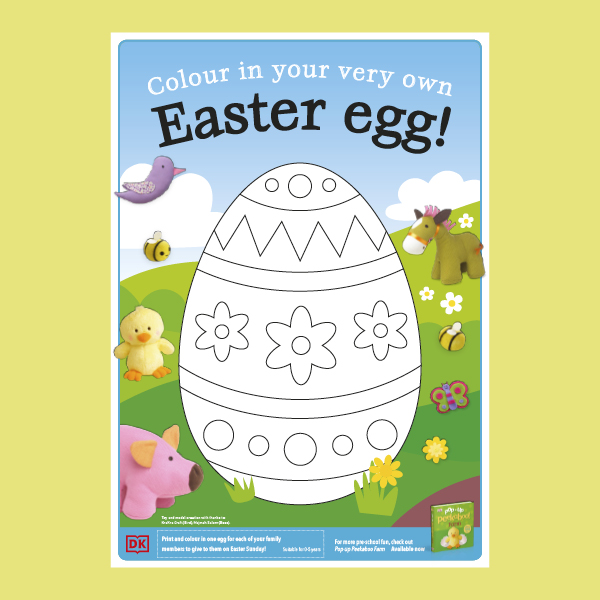 Colouring in easter egg pdf