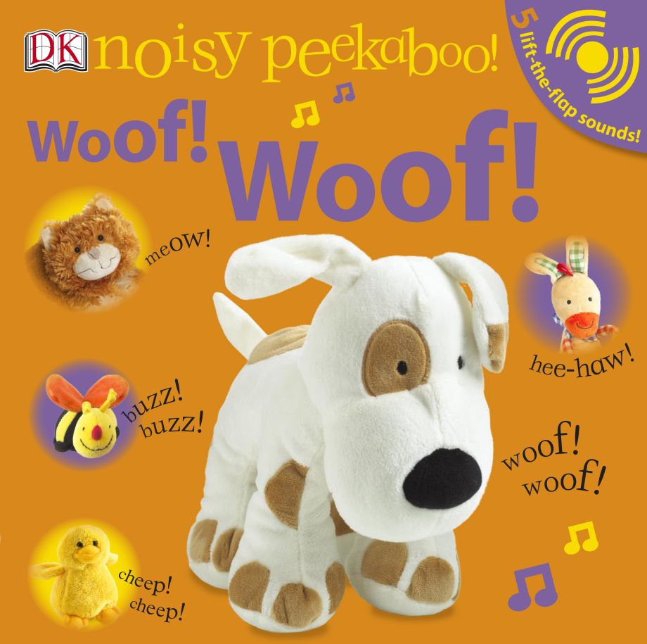 Pop-up Peekaboo! Woof Woof!. Woof book. Детская книга собака Woof. Dk "Noisy Pets Peekaboo!".