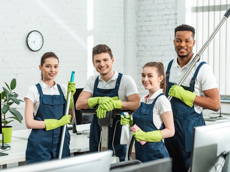 a team of cleaners