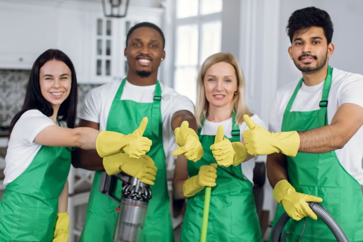 a team of cleaners
