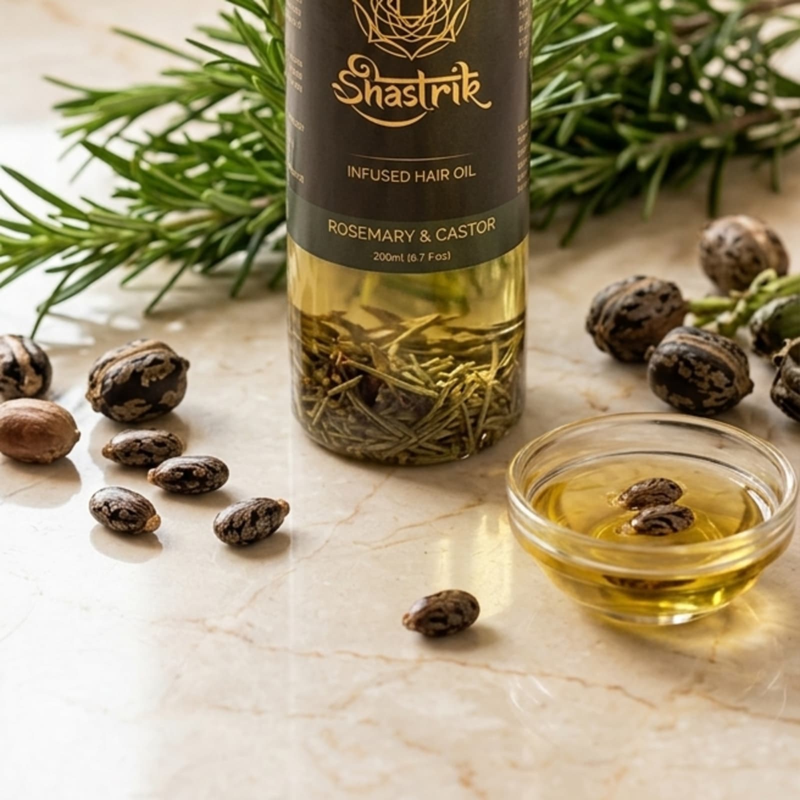 Huile Infusée Romarin et Ricin Shastrik