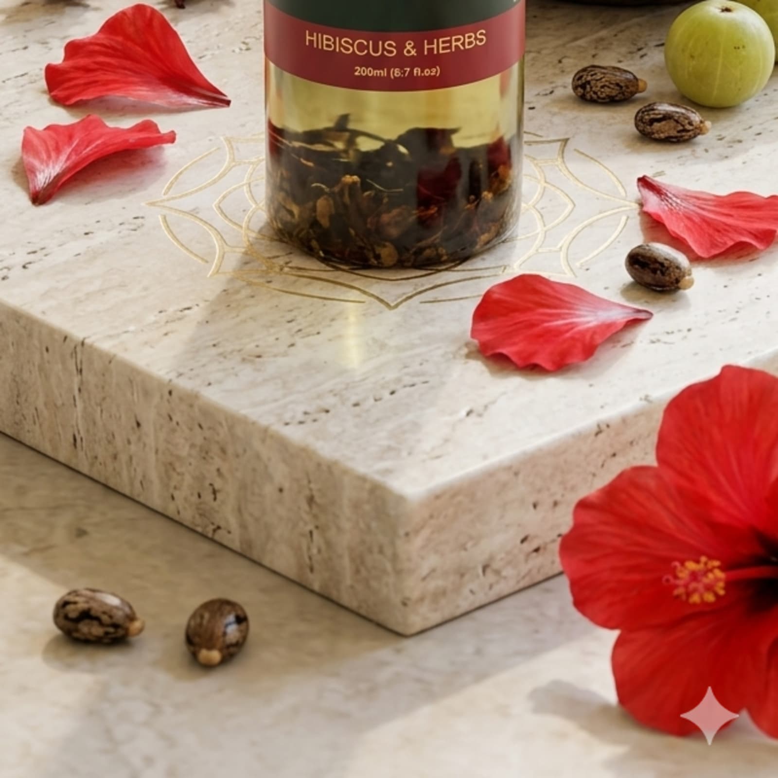 Huile à l'Hibiscus et aux Herbes Shastrik