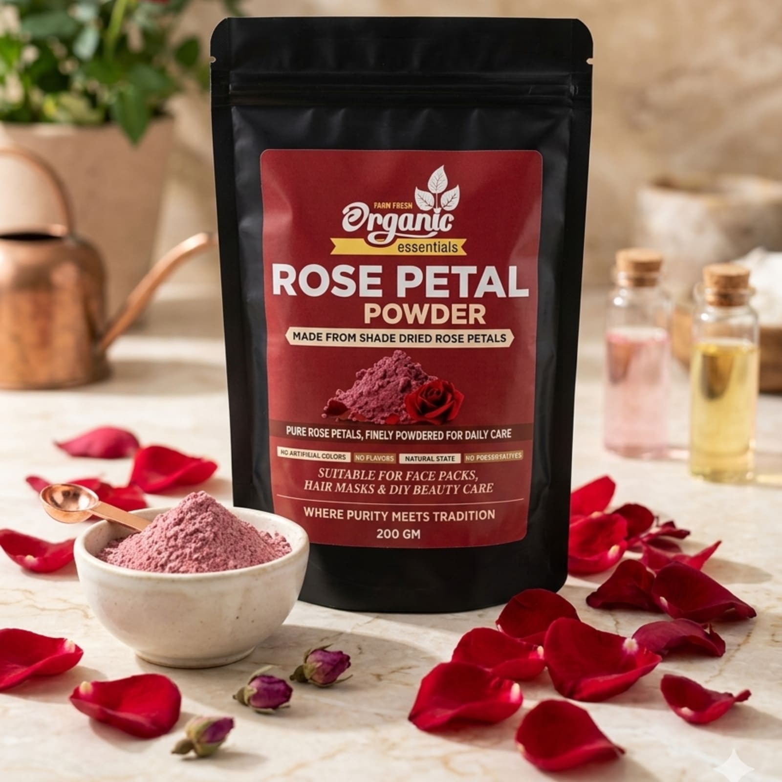 Poudre de Pétales de Rose Organic Essentials