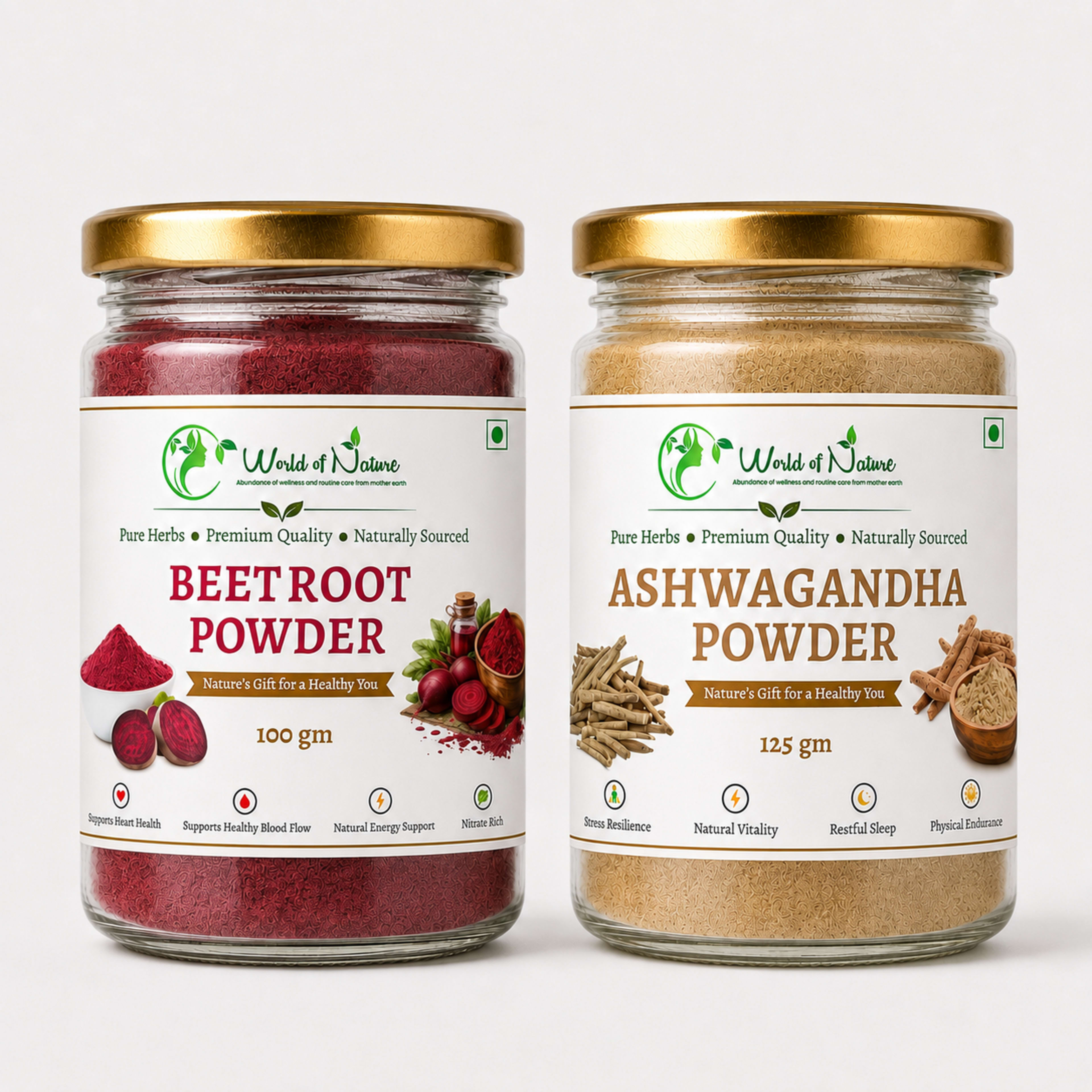 Beetroot + Ashwagandha Powder Combo