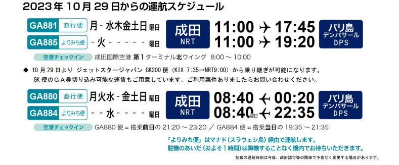 2023年9月15日更新】バリ島旅行完全解禁！ 直行便も10/29から週5便から