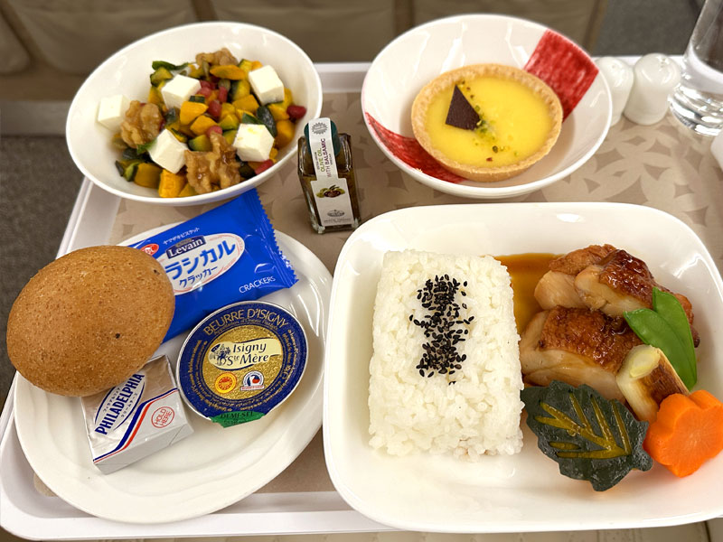 プレミアムエコノミー 和食