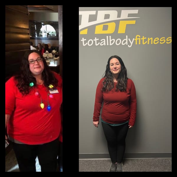 Fitness transformation success story from Total Body Fitness personal training