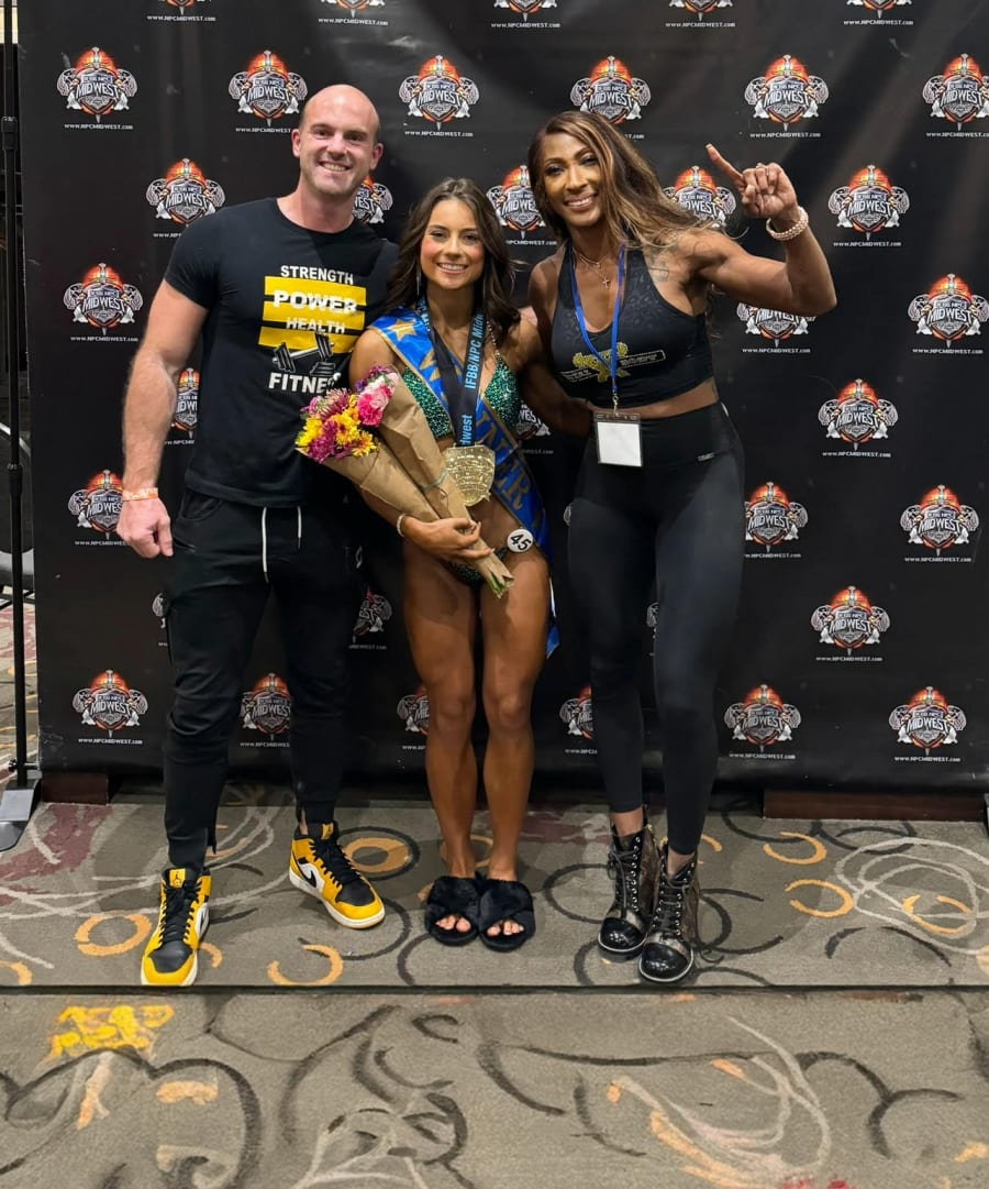 NPC bikini competitor coached by The Hive at Total Body Fitness Lee's Summit