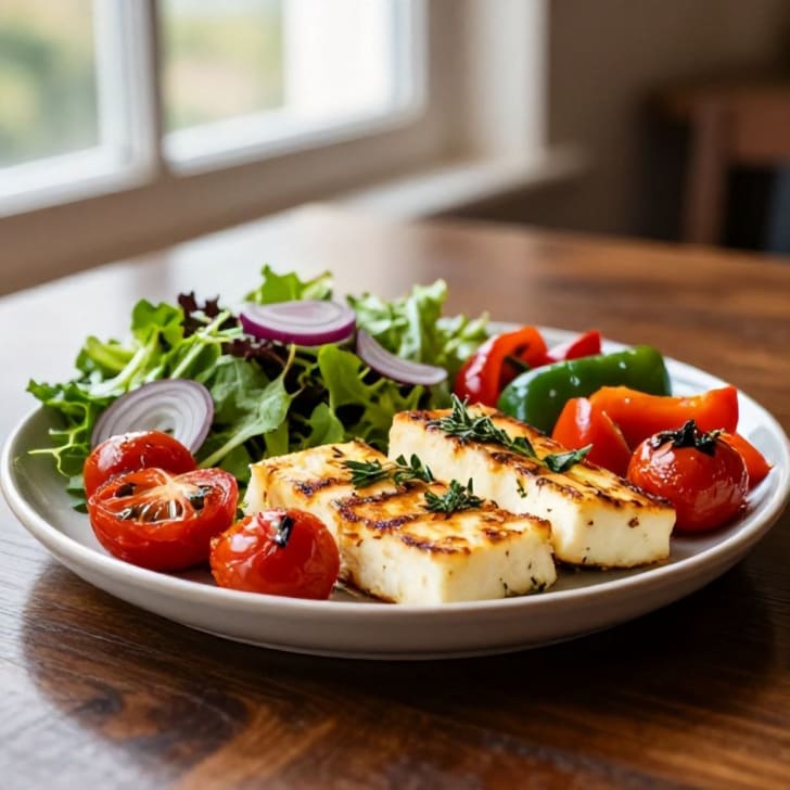 Mediterrane Halloumi- & Geröstete Gemüseplatte