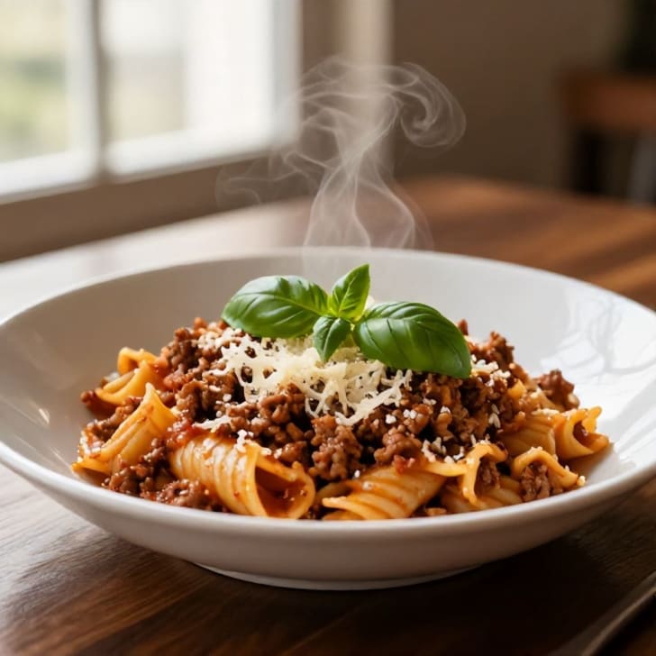 Herzhafte Hackfleischpasta (Ragu)