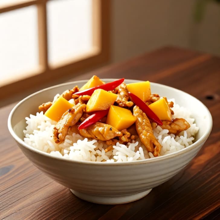 Fruchtige Mango-Hendl-Pfanne