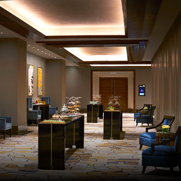 family swimming in the pool