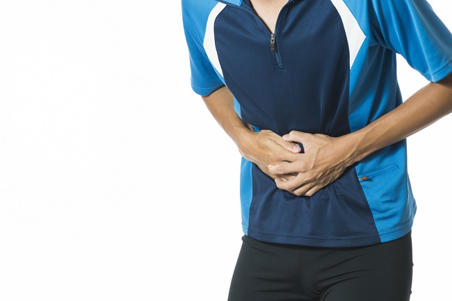 Man suffering from stomach pain