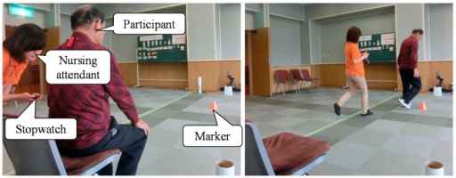 Timed up and go test (Sumber: Yorozu A, Moriguchi, T et al. Openi, 2015)