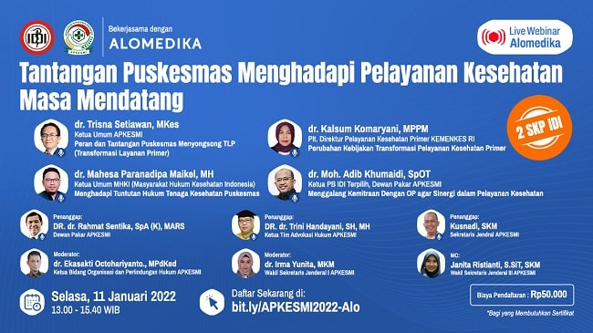 Live Webinar Tantangan Puskesmas Menghadapi Pelayanan Kesehatan Masa Live Webinar Tantangan Puskesmas Menghadapi Pelayanan Kesehatan Masa