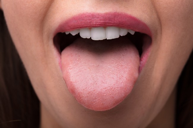 Close-up,Photo,Of,A,Woman,Showing,Tongue