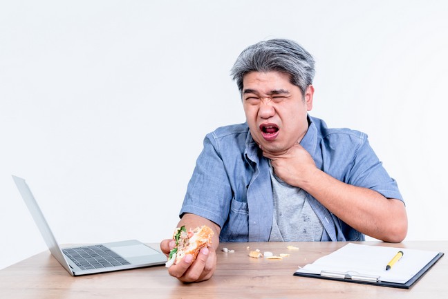 Food stuck in the Throat