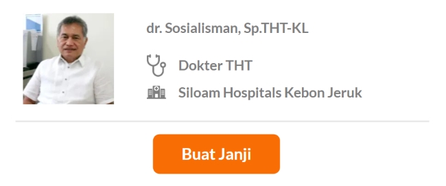 Dokter Spesialis THT Terbaik di Jakarta Barat - Alodokter
