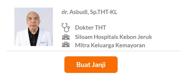 Dokter Spesialis THT Terbaik di Jakarta Barat - Alodokter