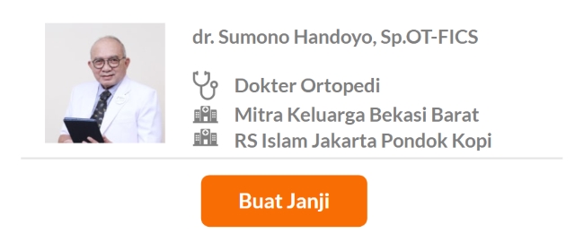 Dokter Spesialis Ortopedi dan Traumatologi Terbaik di Bekasi - Alodokter