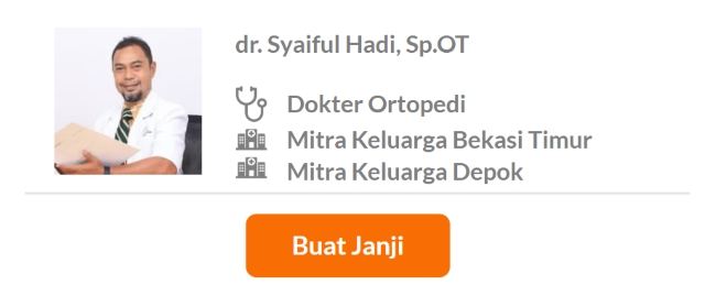 Dokter Spesialis Ortopedi dan Traumatologi Terbaik di Bekasi - Alodokter