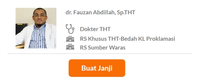 Dokter Spesialis THT Terbaik di Jakarta Pusat - Alodokter