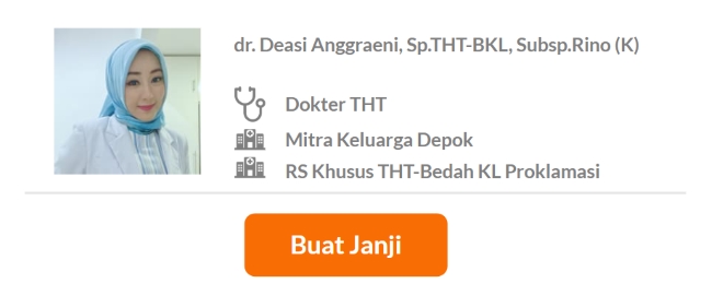 Dokter Spesialis THT Terbaik di Depok - Alodokter