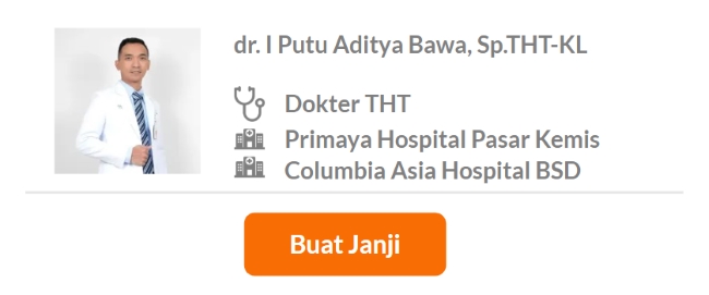 Dokter Spesialis THT Terbaik di Tangerang - Alodokter