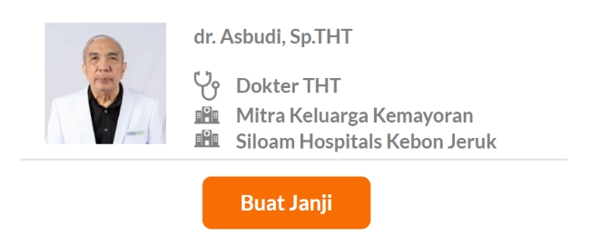 Dokter Spesialis THT Terbaik di Jakarta Utara - Alodokter