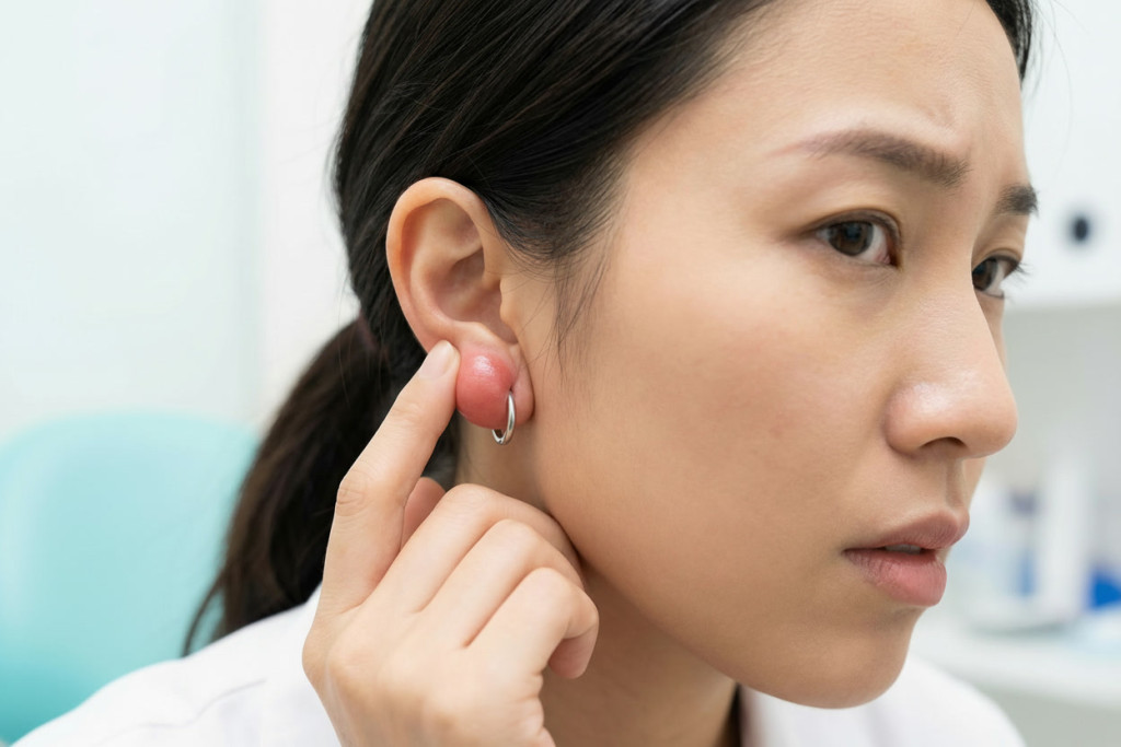 Benjolan di Daun Telinga Bawah Dekat Anting, Kenali Penyebab dan Penanganannya - Alodokter