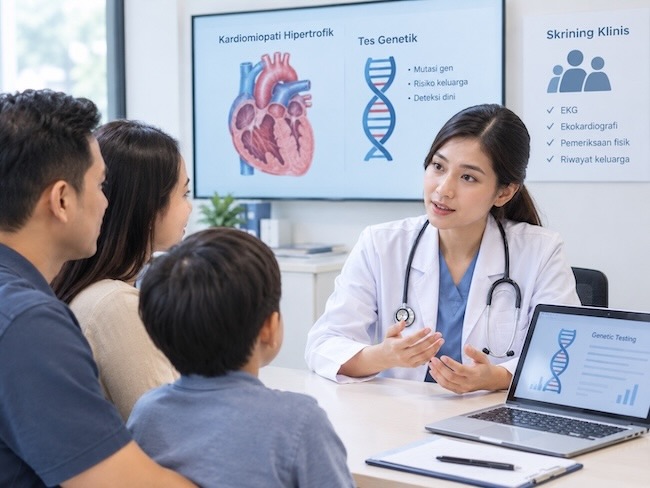 Tes Genetik vs Skrining Klinis pada Keluarga Pasien Kardiomiopati Hipertrofik