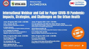 Virtual Event: International Webinar and Call for Paper COVID-19 Pandemic: Impacts, Strategies, and Challenges on the Urban Health