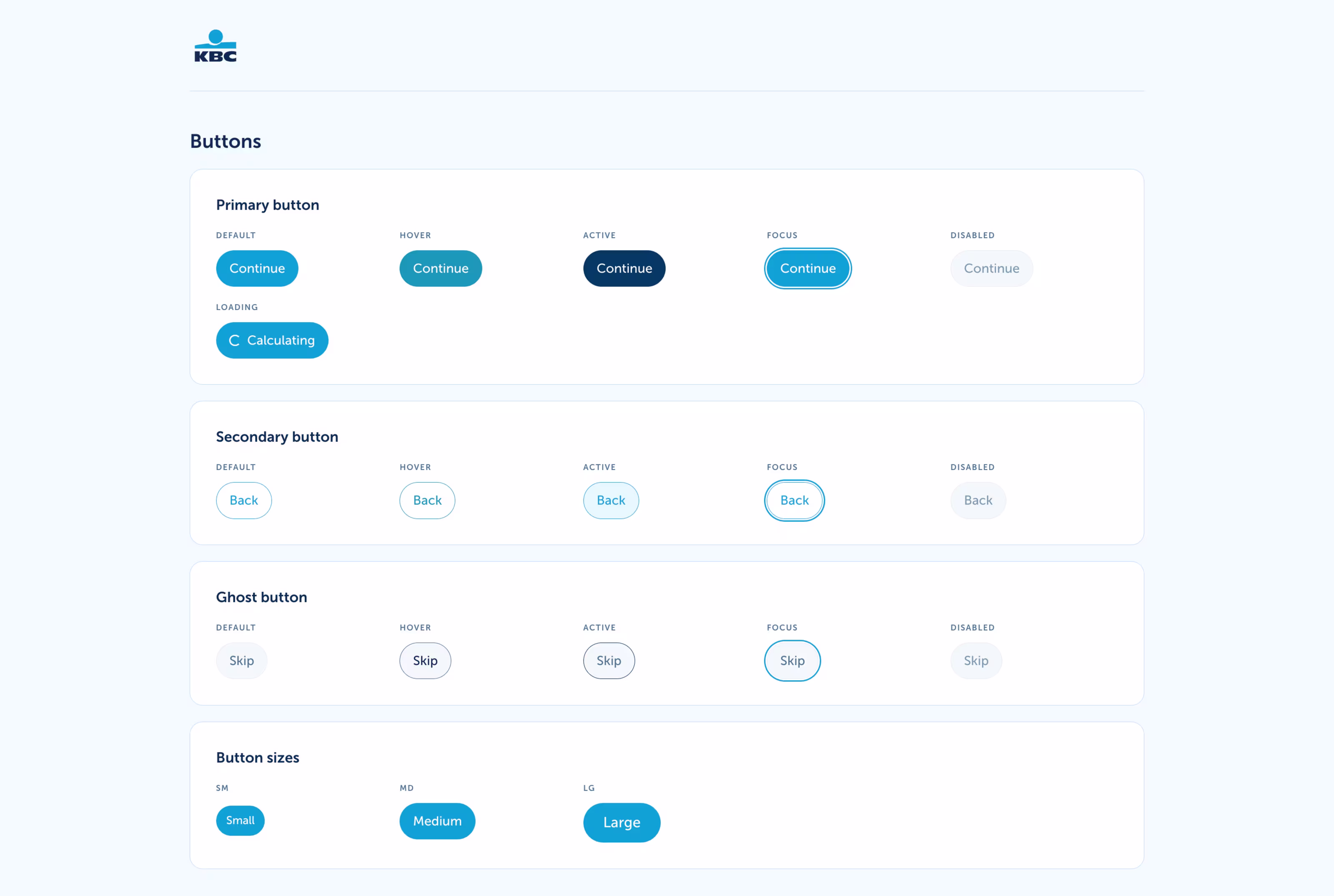kbc bike leasing - Design System - 2
