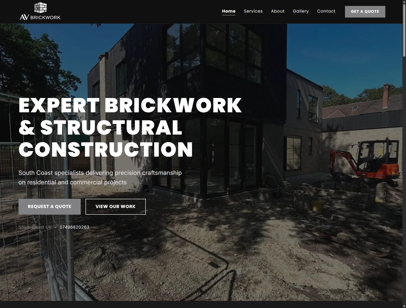 AV Brickwork website