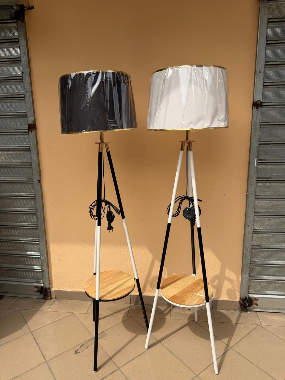 Tripod Floor Lamp with Shelf image 1