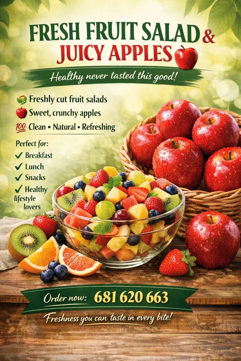 Freshly cut fruit salad and juice extract 😊 image 1