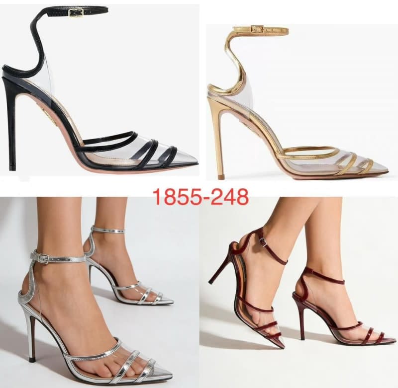 Women’s Transparent Pointed-Toe Stiletto Heels image 1