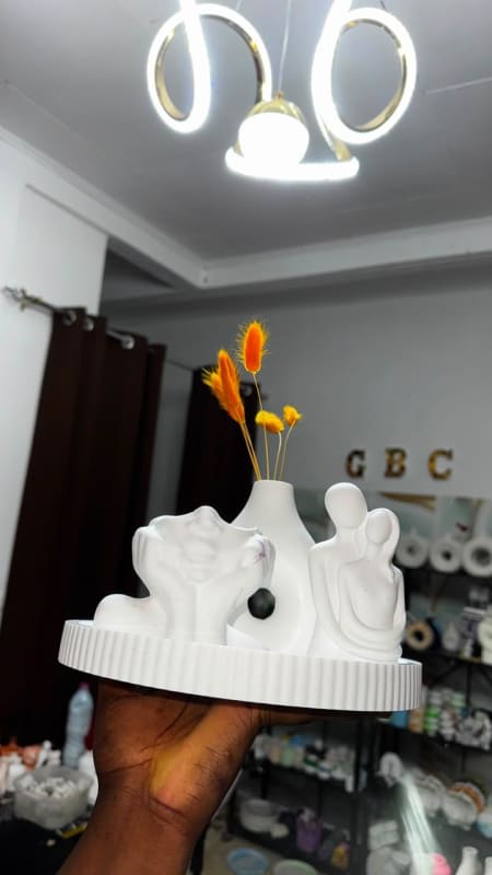Minimalist Decorative Vase & Sculpture Set image 1