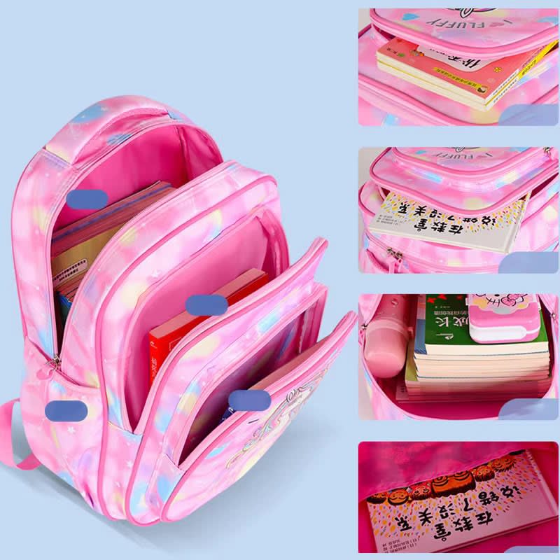 Girls Cartoon School Backpack image 1