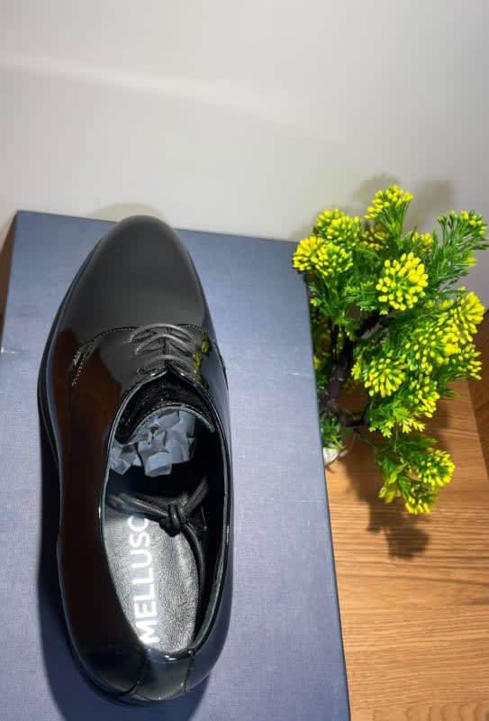 Melluso Italian Patent Leather Derby Shoes image 1