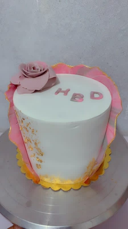 Pink Rose Birthday Cake image 1