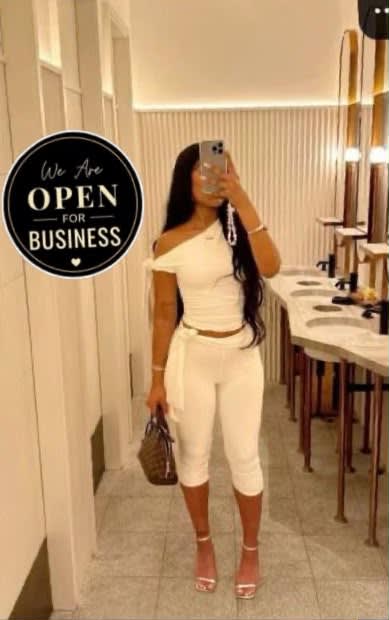 White Asymmetric Crop Top and Capri Set image 1
