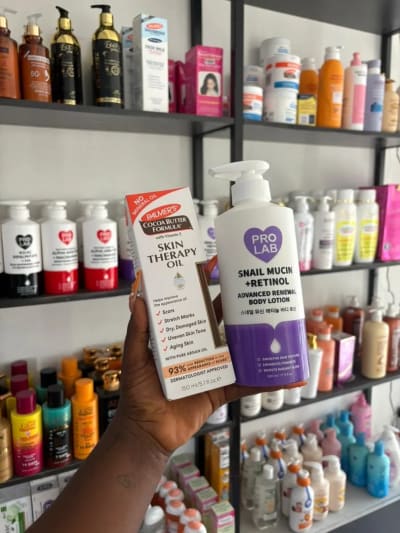 Body lotion and oil