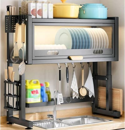 Over the sink disk rack