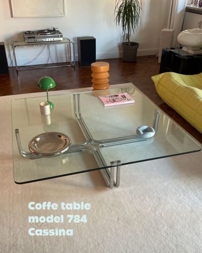 Cassina Model 784 Glass Coffee Table