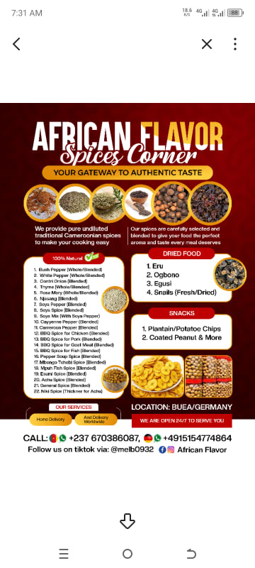 Snacks and spices