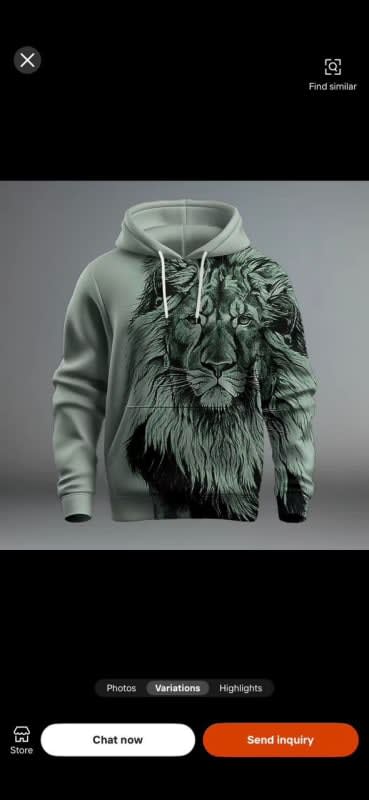 Lion Print Premium Hoodie