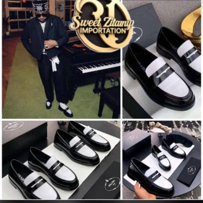Luxury Black & White Men’s Loafers