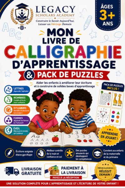 MON CAHIER D'EXERCICES DE CALLIGRAPHIE ET MON ENSEMBLE DE PUZZLES