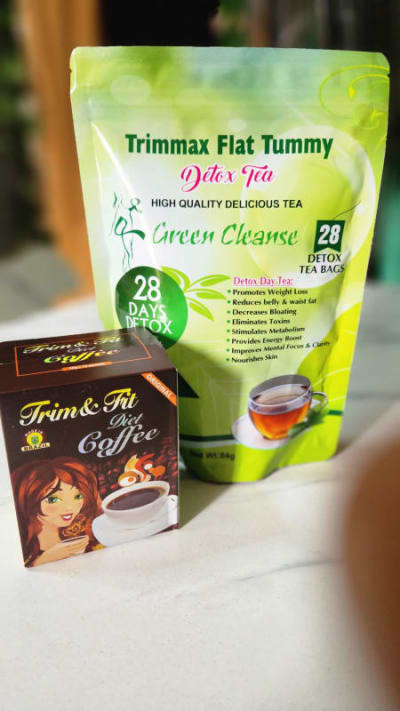 Trim&Fit Diet Coffee + Trimmax Flat Tummy Detox Tea – Weight Management Combo | Slimming Coffee & Herbal Detox Tea